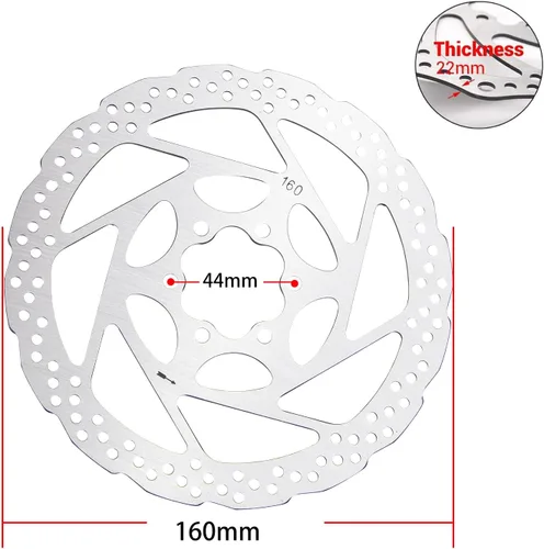 Miniatura 3 de ZUKKA Kit de freno de disco para bicicleta con 1 par de pinzas delanteras y traseras de montaña, rotores de 6.299 in, palancas de freno de bicicleta
