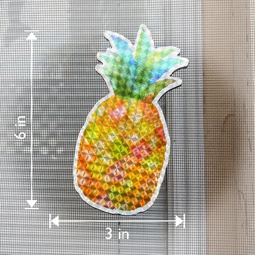 Miniatura 4 de Imanes holográficos de piña (3 pulgadas de ancho x 6 pulgadas de alto) con temática tropical para Lanai Screen Patio Door Hawaii decoración del hogar