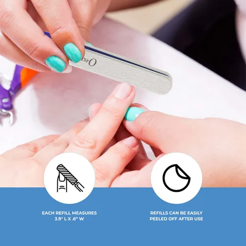 Miniatura 6 de ForPro Professional Collection O-Files - Sistema de archivos reemplazable, cebra, grano 180, repuestos de lima de uñas de manicura, 3.9 pulgadas