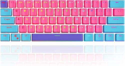 Miniatura 35 de GTSP 61 Teclas 60 Por Ciento, Teclas Ducky One 2 Mini para Teclado Mecánico Perfil OEM RGB PBT Set de Teclas con Extractor de Teclas para Cherry MX