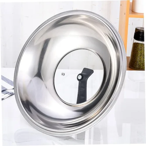 Miniatura 2 de YARNOW Olla de vidrio utensilios de cocina de acero inoxidable cacerola sartenes horno 11.7 pulgadas tapa de cacerola reemplazo universal tapa