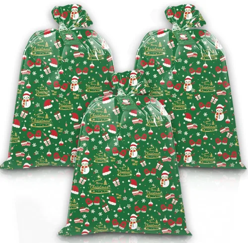 Miniatura 10 de Bolsas de regalo de Navidad extra grandes de HYmoso, 2 piezas de bolsas de regalo para bicicletas jumbo para regalos gigantes enormes de Navidad