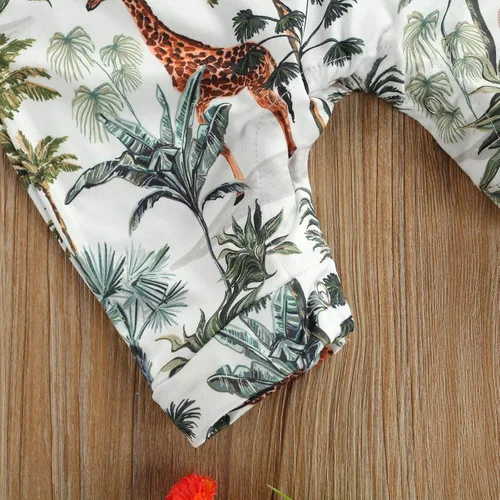 Miniatura 4 de Mameluco de una sola pieza para bebé recién nacido, ropa de dinosaurio, sin mangas, mameluco de una sola pieza