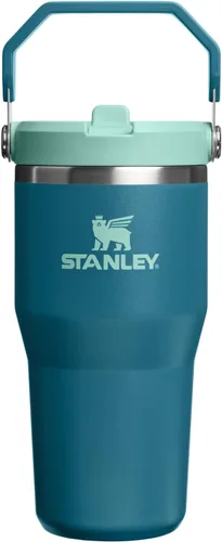 Miniatura 56 de Stanley IceFlow - Vaso con pajilla abatible con asa, de 20 onzas, tapa giratoria y popote abatible, botella de agua resistente a fugas, acero