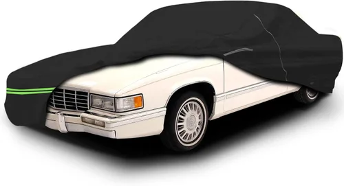 Miniatura 6 de Cubierta de coche impermeable actualizada compatible con Cadillac Lincoln Chrysler Limusina de 28-30 pies, cubiertas de coche negras para todo tipo