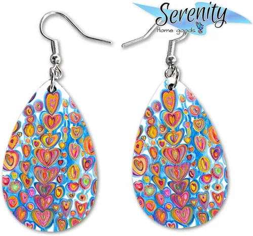 Miniatura 3 de Maureen Claffy Artist Collection Compassion Teardrop Dangle Earrings Set Cute Girls Womens Jewelry Earings Holiday Gifts Summer Decorations