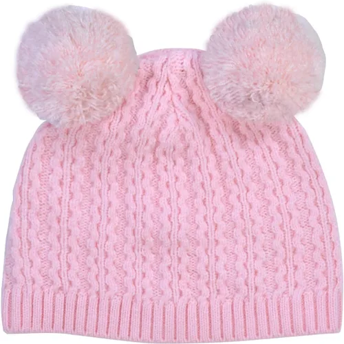 Miniatura 2 de Conjunto de gorro y calcetines para bebés y niños, botines cálidos y gorro con pompones