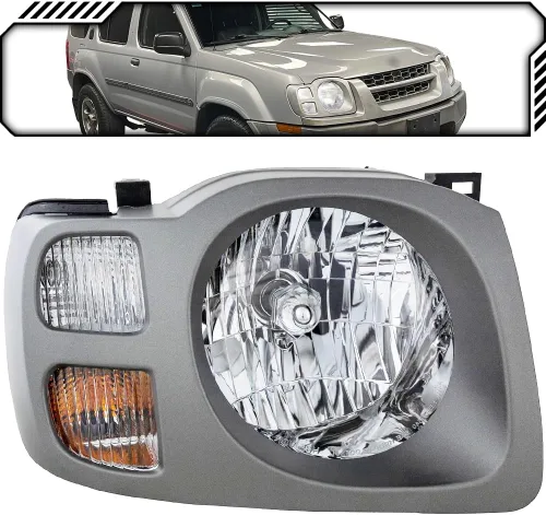 Miniatura 9 de EPIC LIGHTING Ensamble de reemplazo de faros delanteros estilo OE halógenos con bisel gris para NISSAN 02-04 NISSAN XTERRA SE