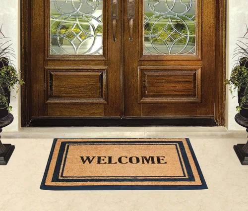 Miniatura 74 de A1HC Tapete para Puerta de Fibra de Coco Natural y Caucho, 30"x48" – Grueso, Duradero, Resistente, Anti-Desprendimiento, Resistente a