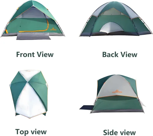 Miniatura 9 de ASFANES Tiendas de campaña para 2-12 personas, impermeables, para mochileros, doble capa, perfectas para picnics, pesca y camping en el patio