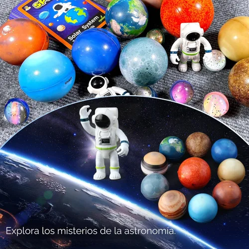 Miniatura 3 de Juguetes de planetas del sistema solar para niños, juguetes sensoriales educativos STEM para niños autistas, no tóxicos, bola de limo de astronauta
