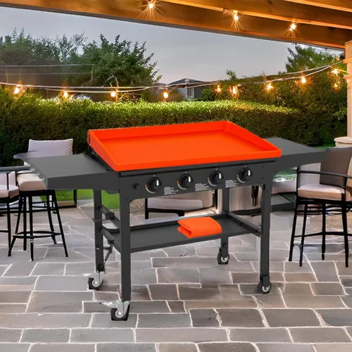Miniatura 2 de Tapete de cubierta de parrilla de 17 pulgadas para parrilla Blackstone, accesorios de protección completa para parrilla, tapete de silicona de grado