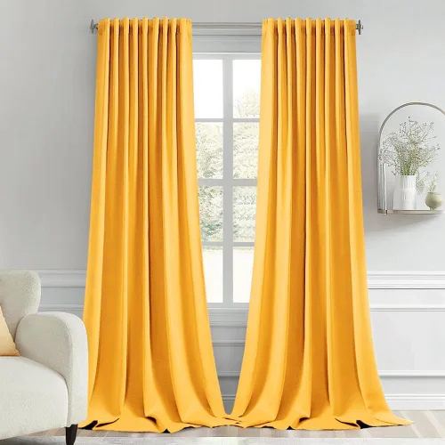 Miniatura 40 de MIULEE Cortinas opacas con pestaña trasera de 63 pulgadas de largo, juego de 2 paneles para sala de estar, dormitorio, privacidad, bolsillo