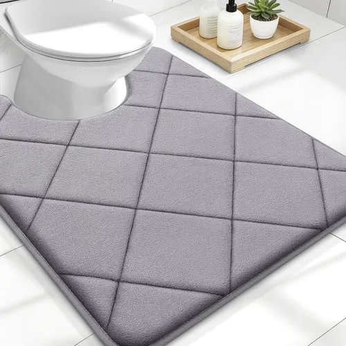Miniatura 188 de OLANLY Tapete de baño de espuma viscoelástica de 24 x 16 pulgadas, ultra suave y absorbente, lavable a máquina, cómodo tapete de baño para suelo