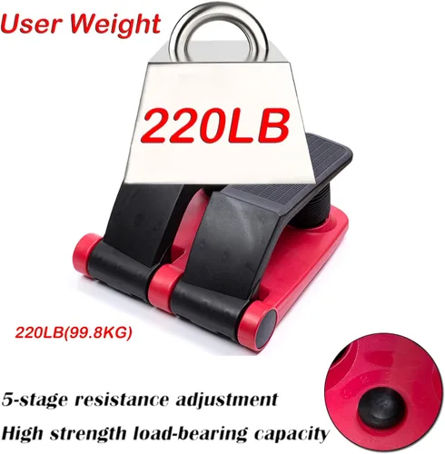 Miniatura 4 de INTBUYING Mini stepper giratorio para entrenamiento de ejercicio en casa con bandas de resistencia, máquina de pasos silenciosa portátil con monitor