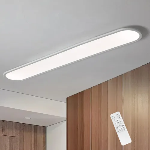 Miniatura 17 de Ganeed Lámpara de techo LED de 27.6 pulgadas, lámparas de techo lineales de alto brillo, blanco frío de 6000 K, luminaria moderna ultra fina