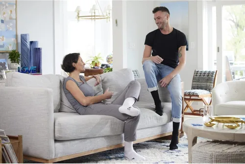 Miniatura 8 de Mojo - Calcetines de compresión atléticos, longitud hasta la rodilla con soporte medio (15-20 mmHg) para mejorar el rendimiento y la recuperación, 1