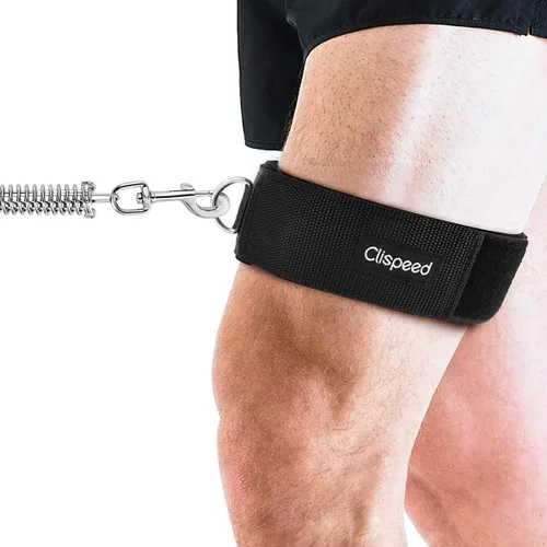Miniatura 5 de CLISPEED 2 correas acolchadas para muslos de fitness, con anillo en D, puños para piernas para gimnasio, máquinas de cable, correas de muslo