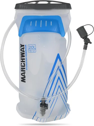 Miniatura 9 de MARCHWAY Bolsa de hidratación ligera de TPU de 2L/3L para paquetes de hidratación, bolsa de depósito de agua de boca ancha con asa de transporte Gris