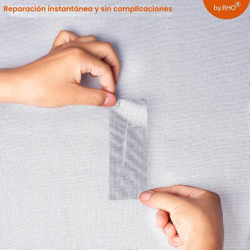 Miniatura 2 de by.RHO Kit de cinta para reparación de mosquitero (Negro, 2" x 4,6 m) para desgarros y agujeros en mosquiteros de ventana y puerta. Cinta adhesiva