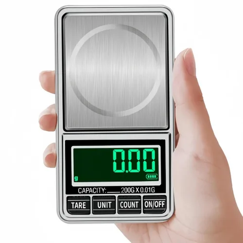 Báscula digital de bolsillo para joyería de 7.05 oz, 0.00 oz, precisión recargable por USB, portátil, mini gramo, báscula de alimentos para moneda