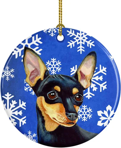 Miniatura 155 de Caroline's Treasures Cavalier Spaniel - Adorno de cerámica para colgar en el árbol de Navidad, para el hogar, Navidad, fiestas, regalo, 3 pulgadas