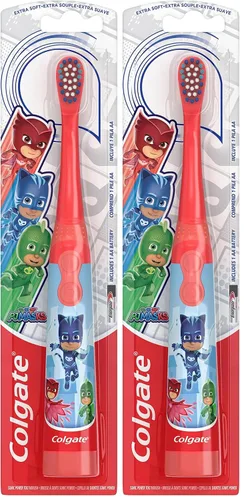 Miniatura 13 de Colgate, Máscaras de pijama para niños, cerdas extrasuaves, el color puede variar, 1 cepillo de dientes alimentado por batería, 1 unidad