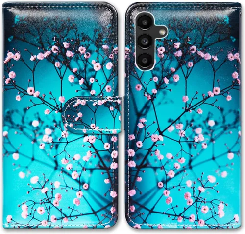Miniatura 24 de Bcov Funda para Galaxy A13 5G, bonita funda de piel con tapa para teléfono con ranura para tarjetas, soporte para Samsung Galaxy A13 5G 2021 Linda