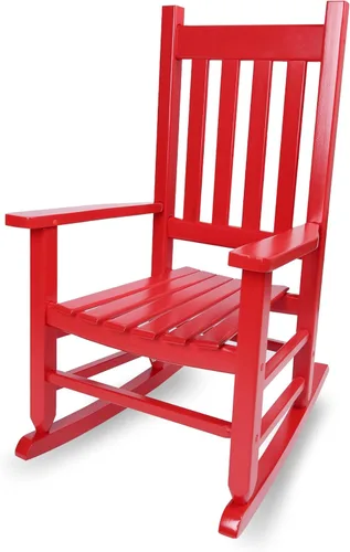 Miniatura 14 de Mecedora de madera para niños, cómoda mecedora reclinable para niños de 3 a 6 años, silla de descanso para bebés y niños, sala