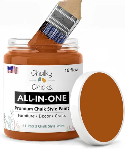 Miniatura 163 de Chalky Chicks - Pintura mate a la tiza, no requiere lijado, 4 onzas líquidas, color gris oscuro (Gun Metal Gray), para muebles, pintura sin Gris