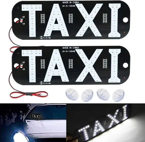 Miniatura 11 de 2 unids Taxi Led coche parabrisas cabina indicador lámpara 12V taxi signo bombilla parabrisas taxi guía luces (azul)