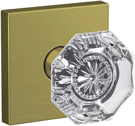 Miniatura 13 de Schlage Custom FC21 ALX 716 COL Alexandria - Pomo de cristal con moldura Collins para pasillos y cerraduras de cama, bronce envejecido