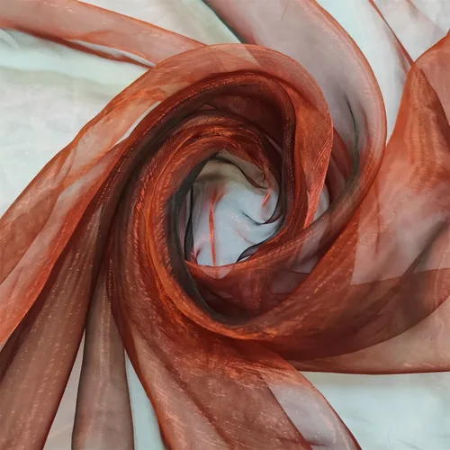 Miniatura 7 de Tela de organza transparente ligera de dos tonos, tela de gasa holográfica iridiscente de encaje, tela de tul oganza para vestido, fiesta, fondo