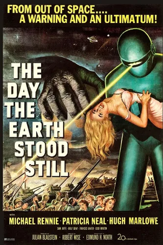 Miniatura 2 de Laminado The Day The Earth Stood Still 1951 Retro Vintage 50s película de ciencia ficción Alien Invasion UFO Robot Space Classic SciFi Movie