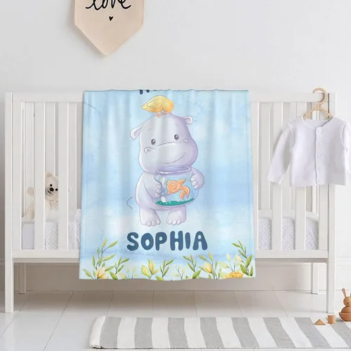Miniatura 35 de Mantas de bebé personalizadas con diseño de animales, manta personalizada con nombre para niños y niñas, manta de bebé personalizada, regalos