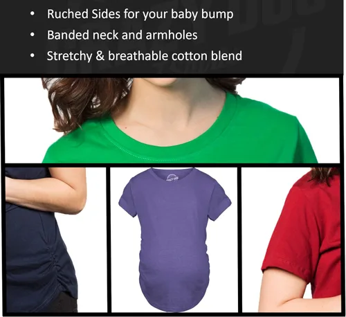 Miniatura 8 de Remera para futura mamá, con diseño simpático de bebé asomándose. Remera simpática para futura mamá.
