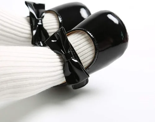 Miniatura 4 de Ohwawadi Zapatos de bebé para niña, zapatos planos Mary Jane de princesa para vestido de boda, zapatos de cuna para recién nacidos, bebés, bebés