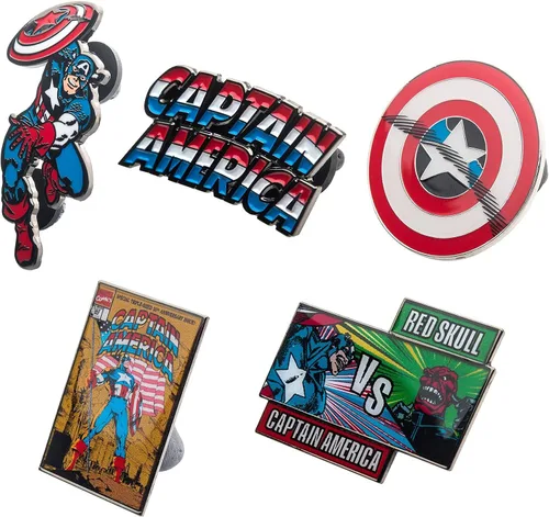 Miniatura 27 de Marvel Studios: The Falcon y The Winter Soldier - Juego de 5 pines de solapa con base de metal y esmalte con caja circular de 6.3 pulgadas
