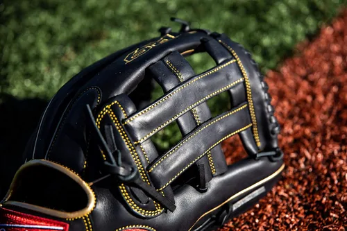 Miniatura 8 de Rawlings Guantes de béisbol de la serie R9 Tamaños 11.5 a 13 pulgadas Múltiples estilos Pro H-Web Negro/Oro