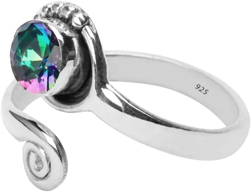 Miniatura 19 de Gemstone Stone Toe Ring 925 Sterling Silver Feet Body Jewellery Handame Toe Ring Gemstone Adjustable Toering For Girls Women Gift Jewellery