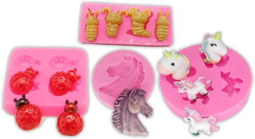 Miniatura 12 de 3pc chica bailarina, herramientas de maquillaje, labios boca silicona chocolate molde pastel decoración herramientas Fondant Sugarcraft moldes