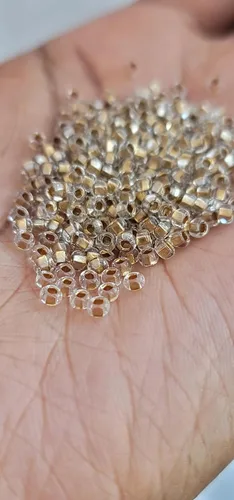 Miniatura 8 de Bead It Wear It Love It Cuentas de Cabello Transparentes con Forro Dorado Loc Sprinkle, Accesorios para el Cabello DreaLock Cristal Transparente