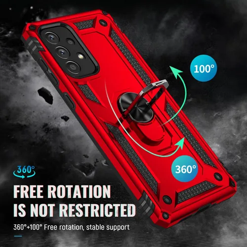 Miniatura 5 de Funda compatible con Xiaomi Poco X3 GT, compatible con Redmi Note 10 Pro (China), funda para teléfono 5G con soporte de anillo 2 en 1, color rojo