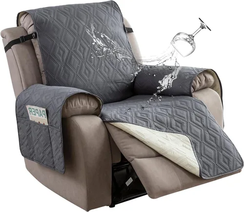 Miniatura 30 de Genina - Funda impermeable para sillón reclinable de dos plazas, funda antideslizante para sofá, funda para sofá reclinable de 2 plazas, funda