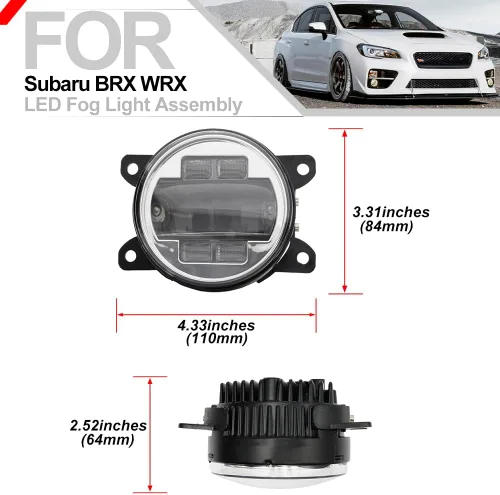 Miniatura 6 de Conjunto de luces LED de conducción antiniebla para Subaru BRZ WRX STI Impreza Legacy Outback Forester Crosstrek Switchback - Kit de lámparas
