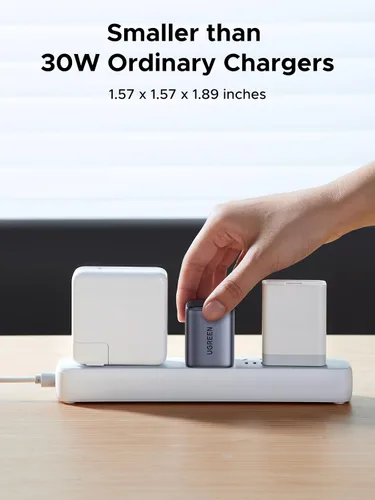 Miniatura 4 de UGREEN Cargador USB C de 35 W para iPhone 17 de carga rápida, Nexode 2 puertos GaN plegable PPS compacto y rápido bloque de cargador de pared