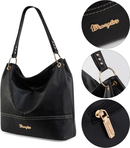 Miniatura 86 de Wrangler Hobo - Bolsas para mujer de cuero vegano con asa superior, bolsos de hombro y bolsos