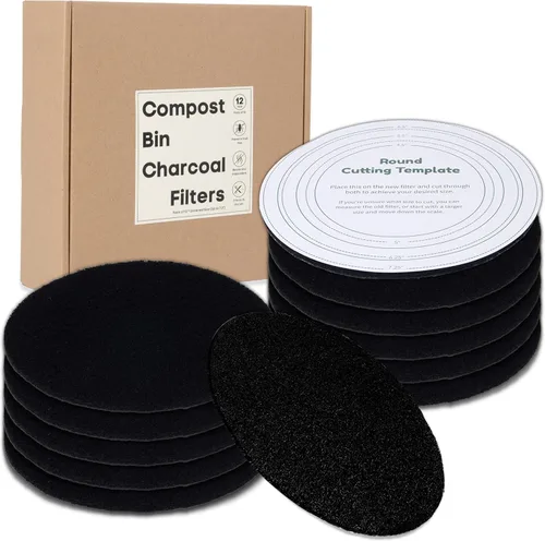 Miniatura 10 de Perfnique Contenedor de compost de cocina, contenedor de compostaje para encimera de 1.3 galones con tapa, cubo de compost interior incluye forro