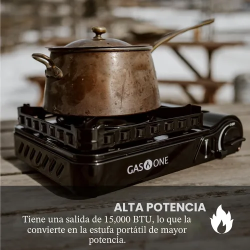 Miniatura 5 de GasOne - Estufa de propano o butano de 15,000 BTU Estufa de combustible dual Estufa de camping portátil - Patentada - con estuche de transporte
