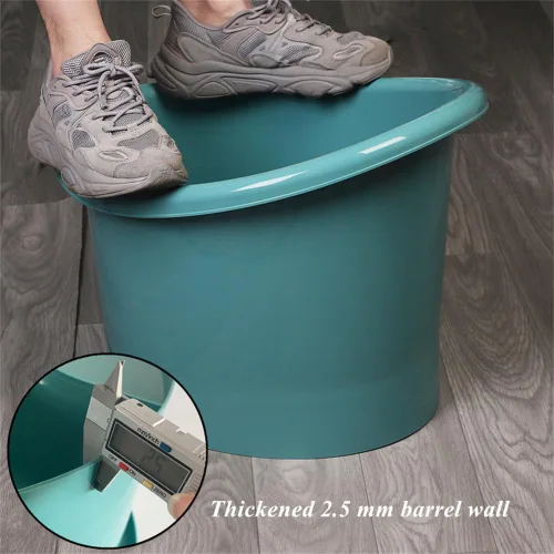 Miniatura 5 de Bañera para niños pequeños con asiento, bañera para niños de 0 a 3 años, baño más grande para niños más grandes a la hora del baño (azul)